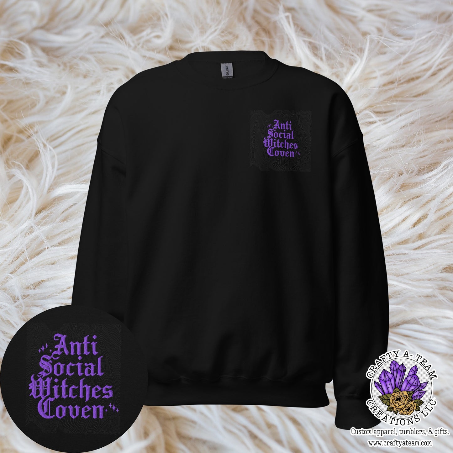 Anti social witches Embroidered Sweatshirt