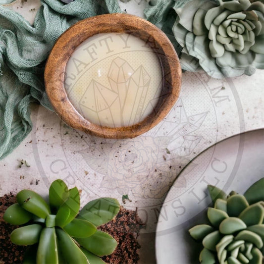 Wooden Bowl Candle -Plain