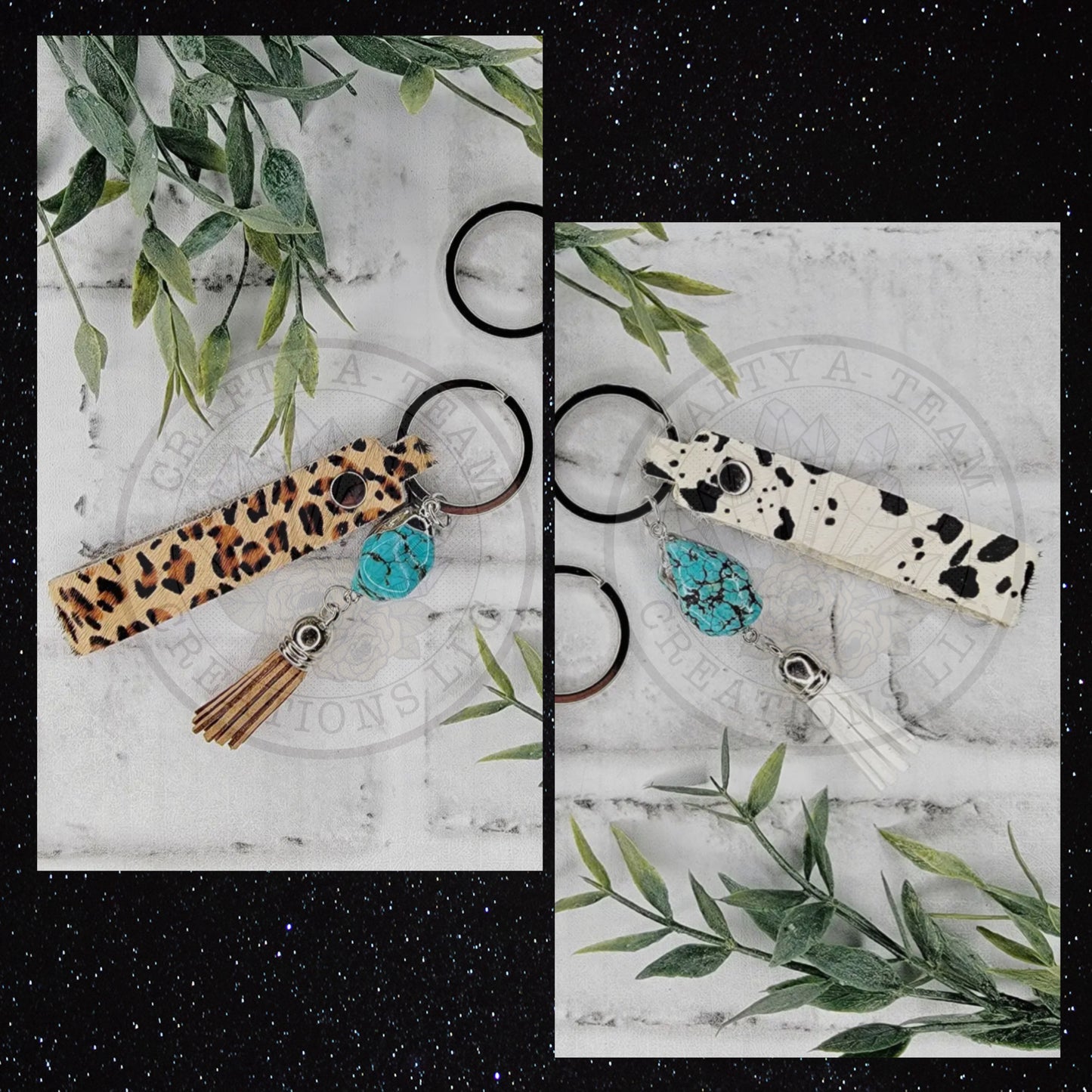 Animal Print Wristlet Keychain